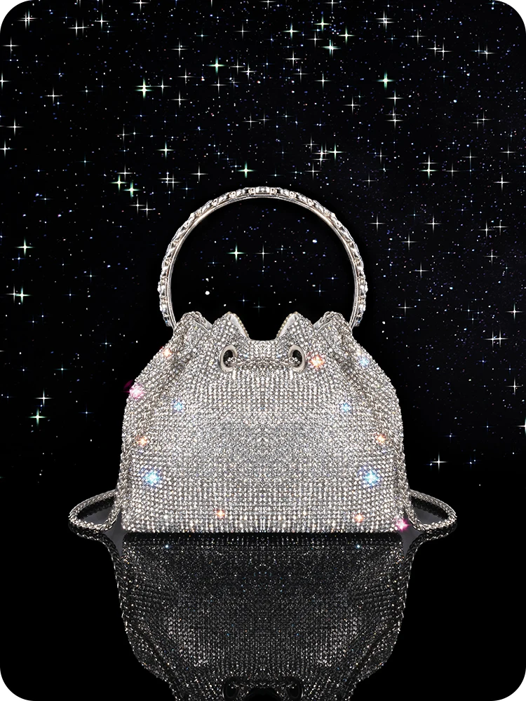 Luxury Bag Diamond Evening Bag Silver Designer Bag Handbags Pearl Bag Hand Bags Luxury Handbags - Image 2