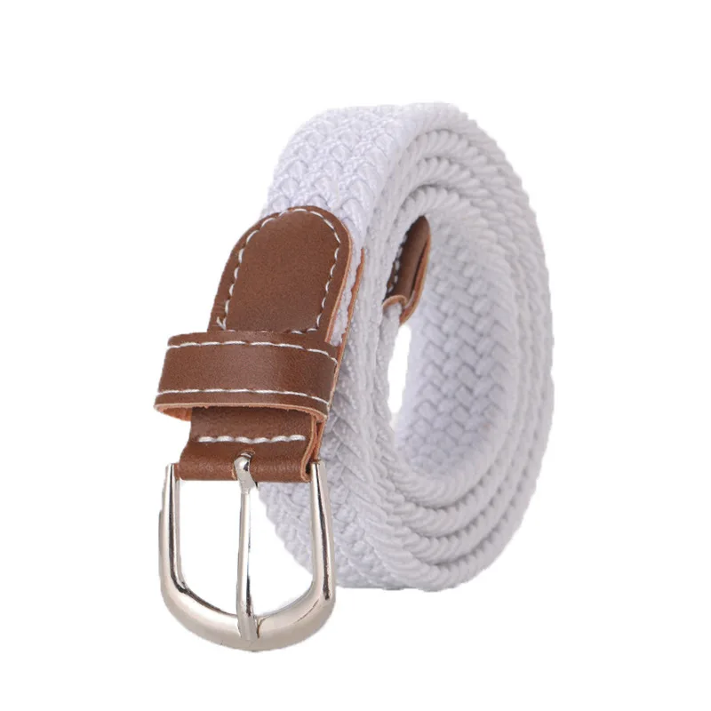 Elastic Belt For Woman Canvas Stretch Belts Solid Color High Quality Webbing Ladies Tactical Fashion Casual Jeans Strap DT050 - Image 8