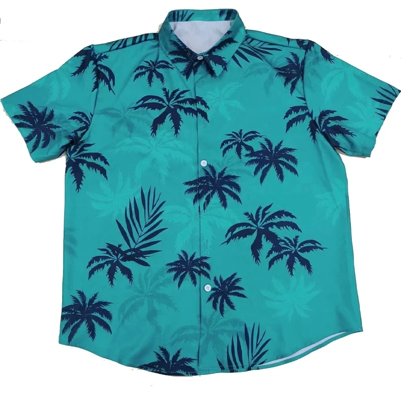 2025 Summer Animal Crane Men Hawaiian Shirt 3d Plant Shirt For Men Flower Print Plus Size Hawaiian Shirts Beach Flower Shirt 5xl - Image 2