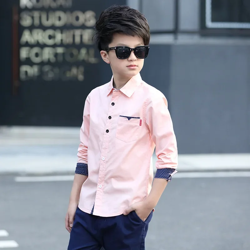 2024 Teenager Kids Boys Clothes Children Shirts Fashion School Casual Tops Cotton Boys Shirts 5 6 7 8 9 10 11 12 13 14 15 Years - Image 4