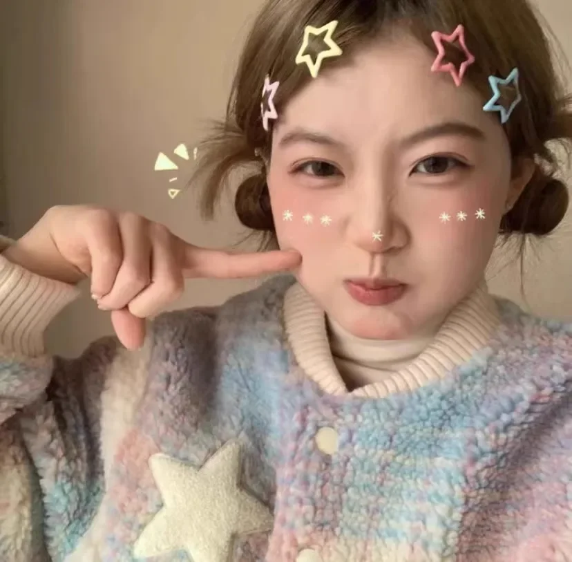 10/50pcs Colorful Kawaii Star Barrettes Y2K Sweet Girls BB Solid Star Hairclips Metal Snap Clip Headdress Hair Jewelry Gifts - Image 4