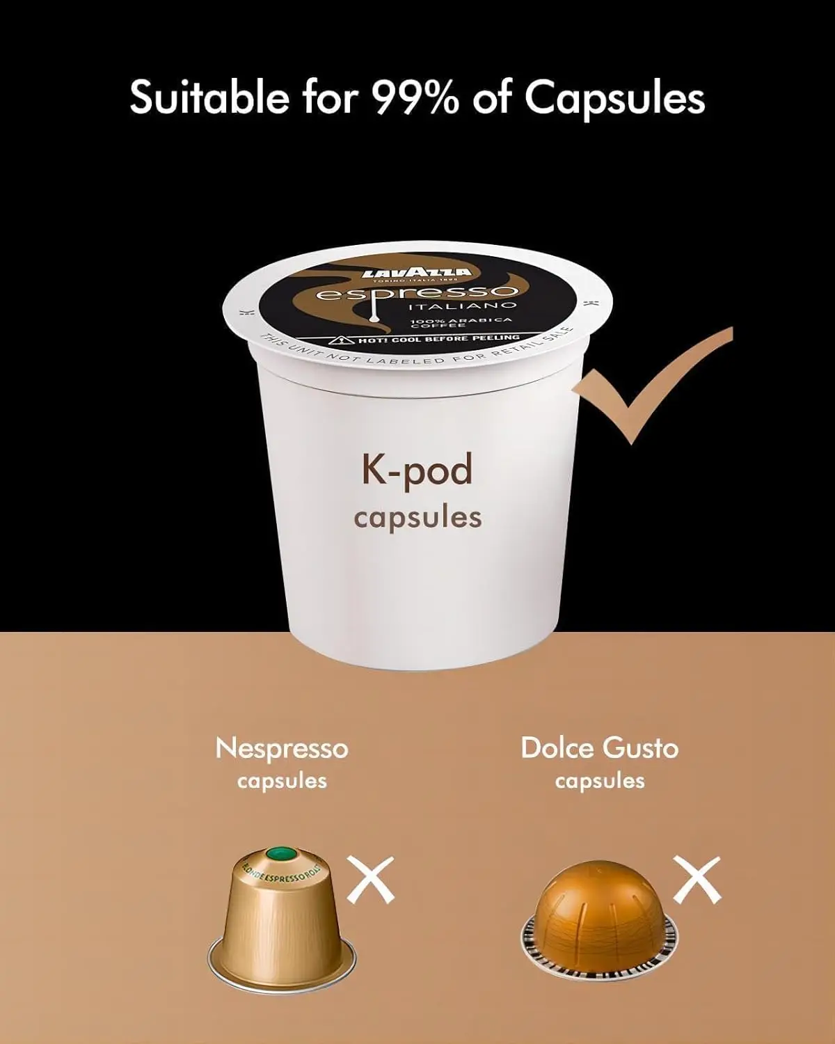 SIFENE Single Serve Coffee Machine, 3-in-1 Pod Coffee Maker for K-Pod Capsule, Ground Coffee, and Leaf Tea with 6-10 oz Cup Size - Image 6