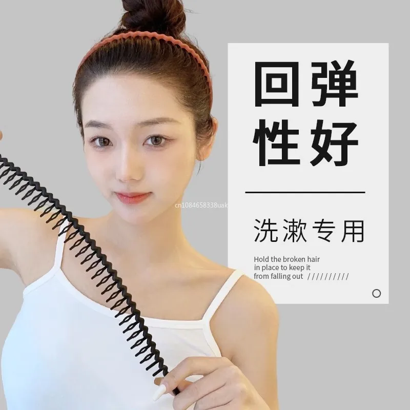 1Pc Solid Color Wave Hairbands for Women Trendy Toothed Non-slip Hair Combs Hair Accessories Girl Face Wash Sports Headbands 집게핀 - Image 4