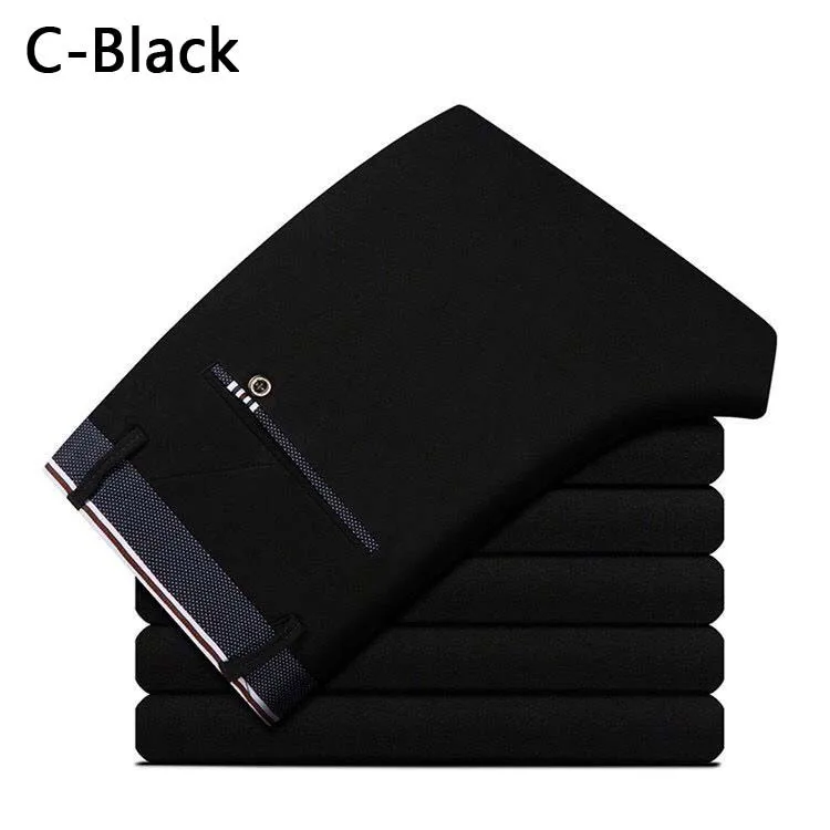 28-40 Men's Summer Fashion Business Casual Long Pants Suit Pants Male Elastic Straight Formal Trousers Plus Big Size 28-40 - Image 10