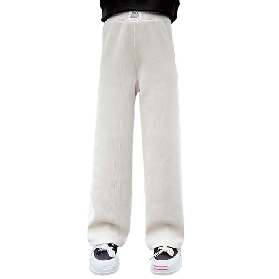 Girls Wide Leg Pants New Spring and Autumn Trendy Children's Corduroy Casual Straight Leg Pants Girls Trend Slimming Long Pants - Image 7