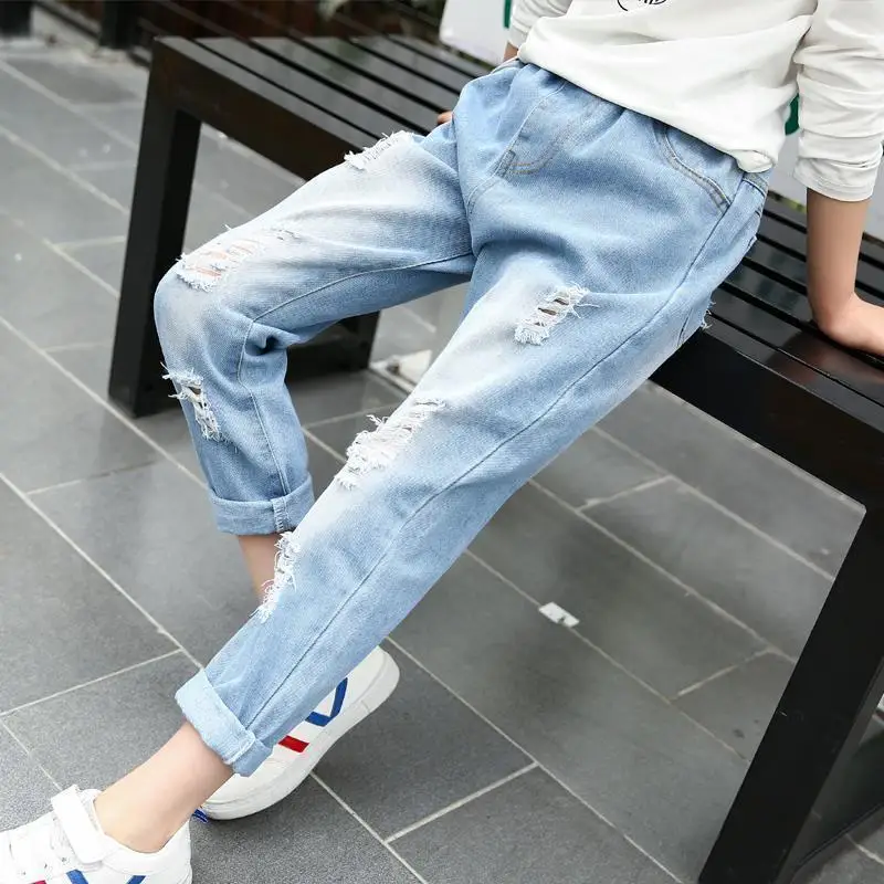 New Girls Fashion Jeans Spring Summer and Autumn Soft Casual Boutique Cotton Kawaii Girls Elegant Jean Kids Pants 3-12Y - Image 12
