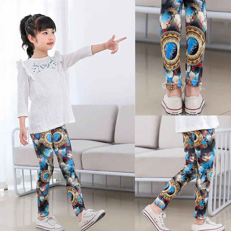 Girls Leggings for Outdoor Travel Clothes Girls Pants Student Casual Wear Customizable Stylish Computer Printing For 2-10 Years - Image 4