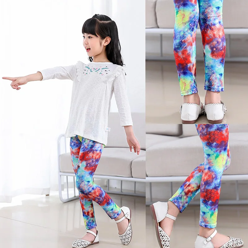 Girls Leggings for Outdoor Travel Clothes Girls Pants Student Casual Wear Customizable Stylish Computer Printing For 2-10 Years - Image 3