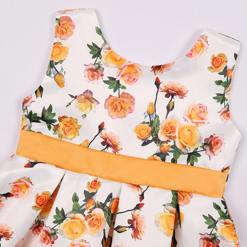 2 3 4 5 6 7 8 9 10 Years Flower New Girls Dress Summer Backless Big Bow Girls Princess Dress Birthday Party Gifts Kids Clothes - Image 3