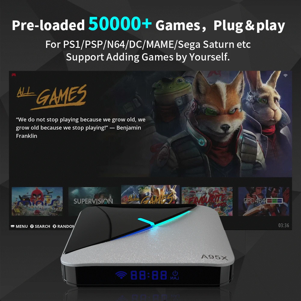 Retro WiFi Video Game Console For PS1/PSP/N64/DC/SS/NDS/MAME 70+Emulators Video Game Players 4K HD TV/Game Box With 50000+Games - Image 4