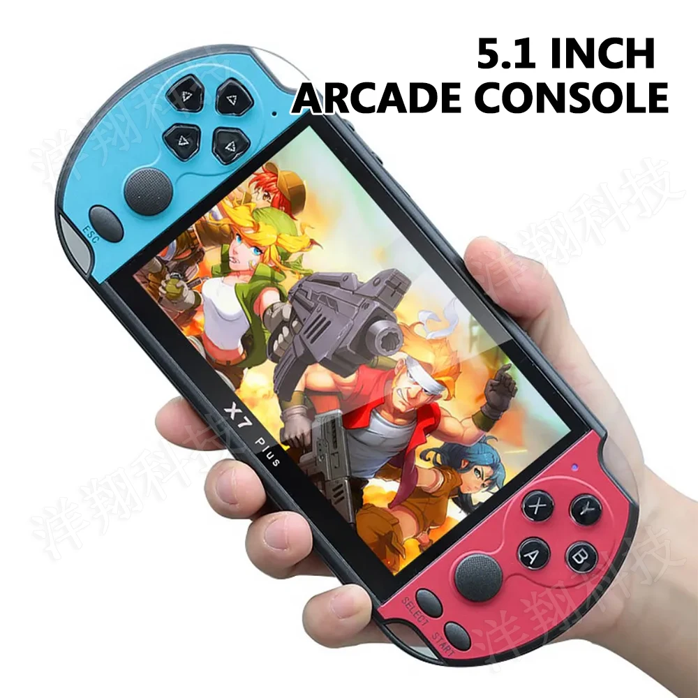 5.1 Inch X7 Plus Game Console Video Handheld HD Screen Dual Joystick Game Console Retro 8G Children Portable Games Console - Image 4