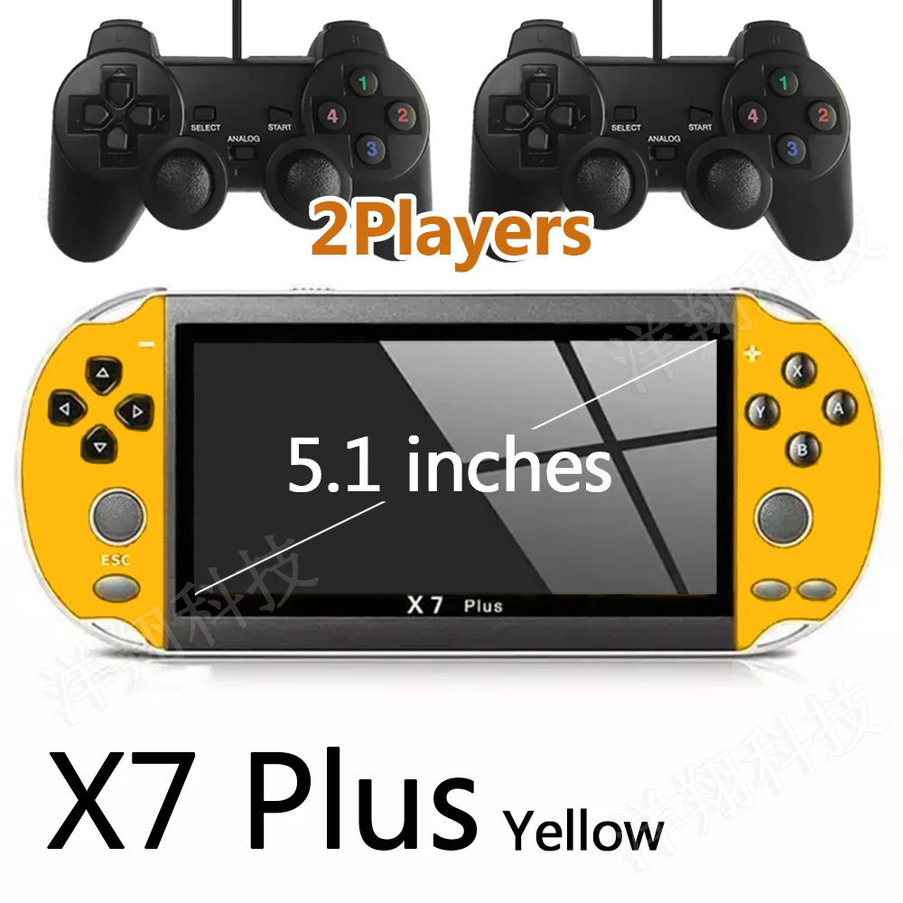 5.1 Inch X7 Plus Game Console Video Handheld HD Screen Dual Joystick Game Console Retro 8G Children Portable Games Console - Image 8