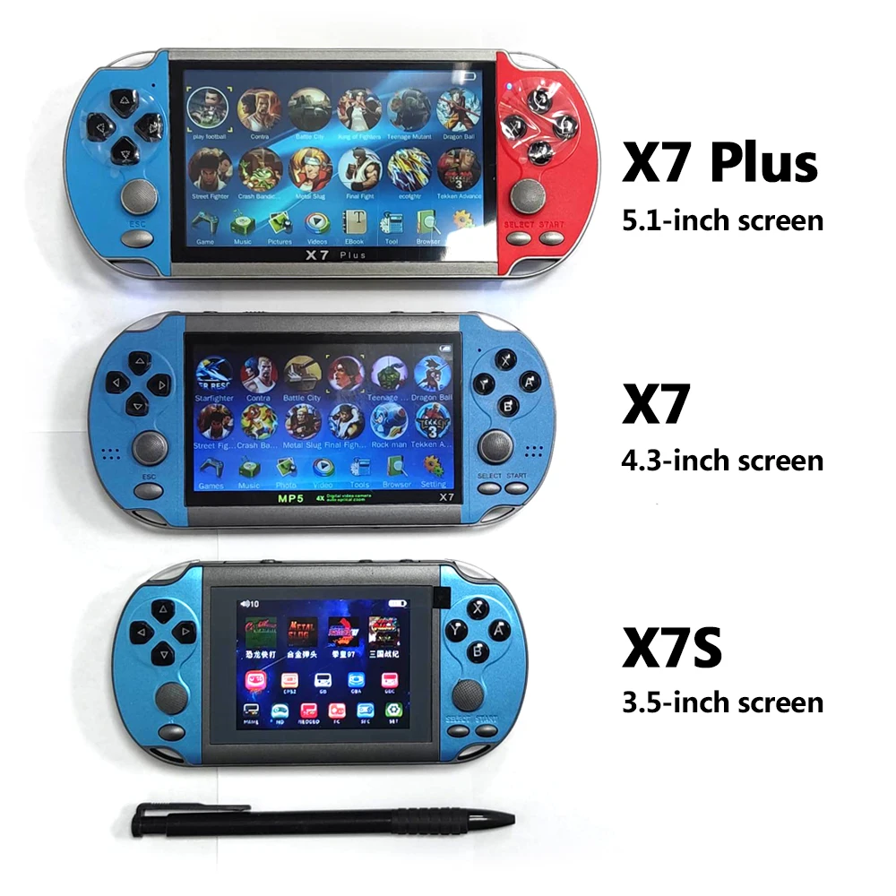 5.1 Inch X7 Plus Game Console Video Handheld HD Screen Dual Joystick Game Console Retro 8G Children Portable Games Console - Image 5