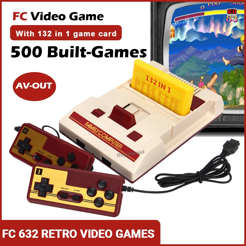 8 Bit Video Game Console Built in 500 Classic Games Family Computer TV Game Console Support Game Cartridge For FC Retro Gaming - Image 2