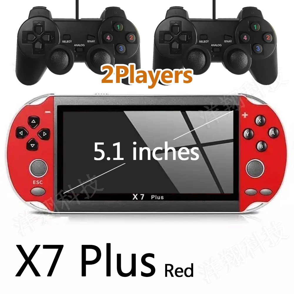 5.1 Inch X7 Plus Game Console Video Handheld HD Screen Dual Joystick Game Console Retro 8G Children Portable Games Console - Image 14